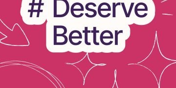 #Deservebetter on pink background